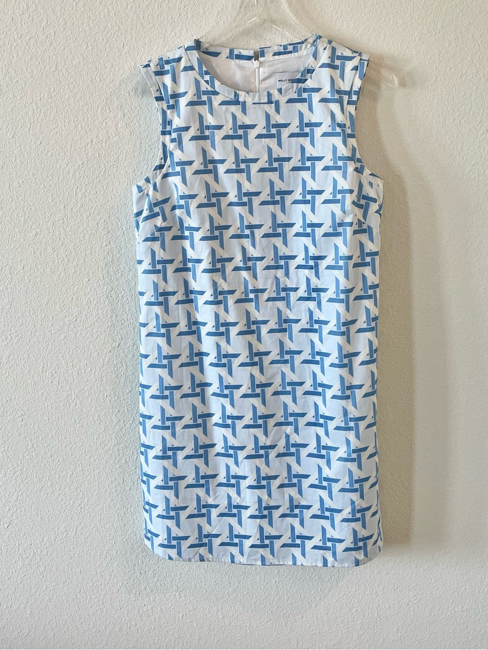 Molly Moorkamp Louise Shift Dress in Blue & White